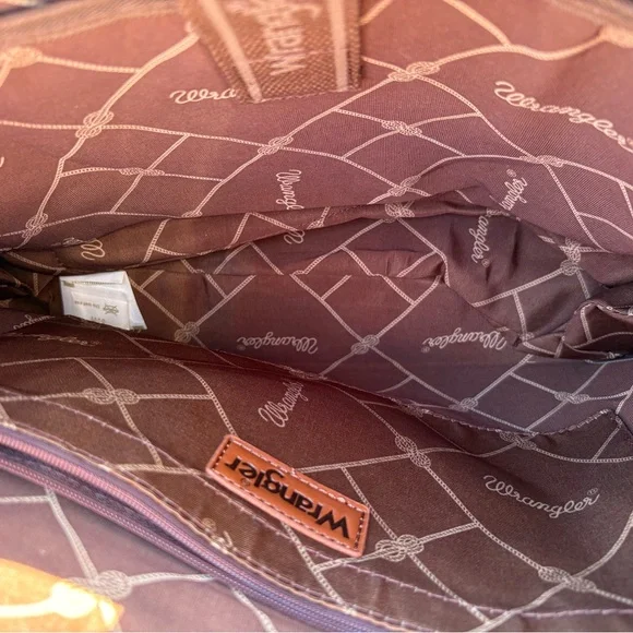 Wrangler Tan and Brown Tote Bag - Picture 4 of 5